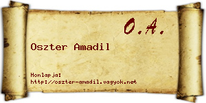 Oszter Amadil névjegykártya